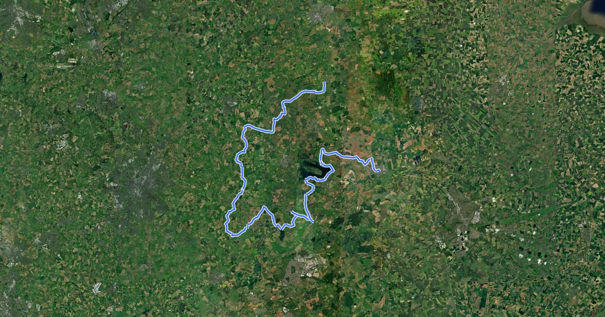 Маршрут National Byway (Rutland) на спутниковом снимке
