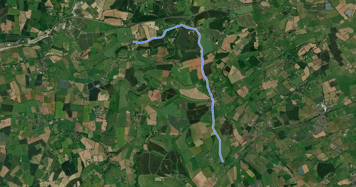 Маршрут National Byway (Somerset Loop) на спутниковом снимке