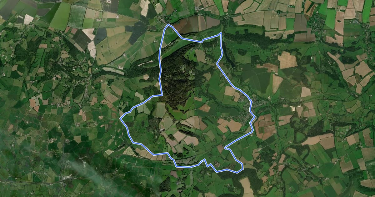 Маршрут National Byway (Tisbury Loop) на спутниковом снимке