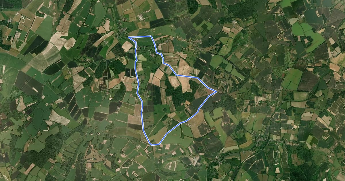 Маршрут National Byway (Winchester loop) на спутниковом снимке