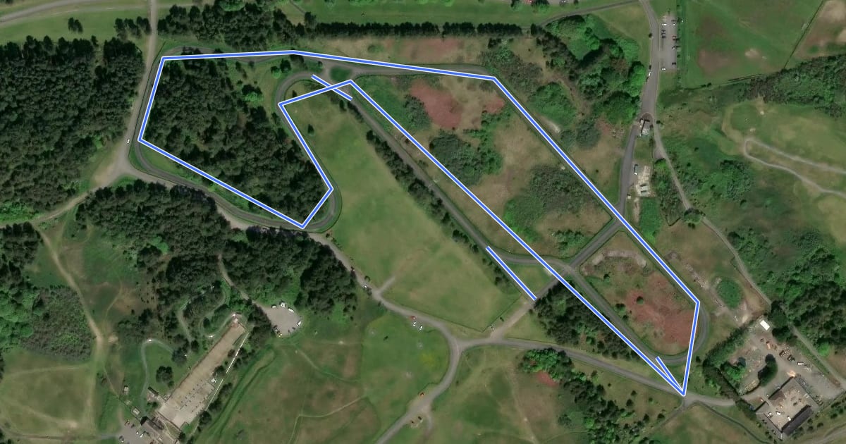 Маршрут National Closed Road Circuit на спутниковом снимке