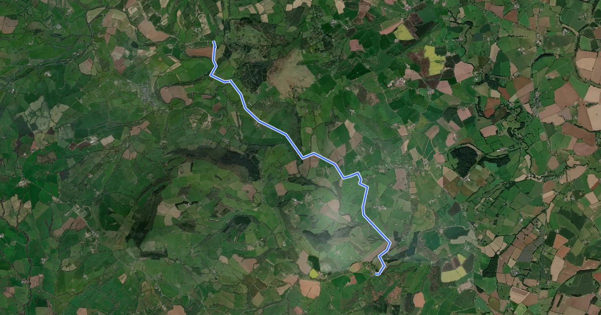 Маршрут National Cycle Network National Route 426 на спутниковом снимке