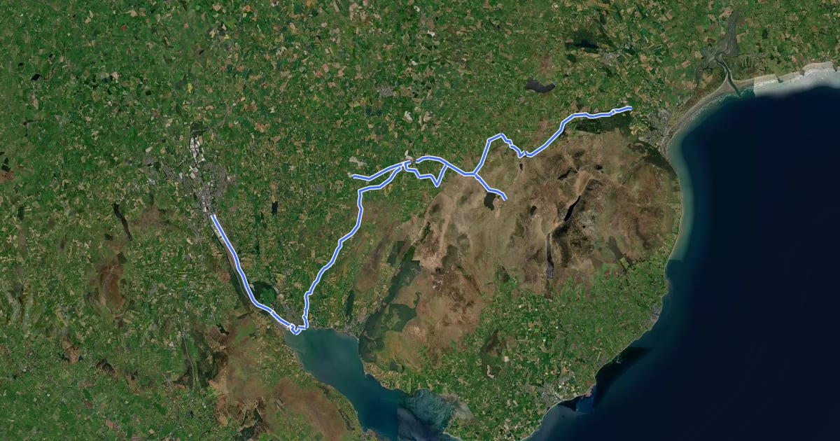 Маршрут National Cycle Network National Route 99 Extension на спутниковом снимке