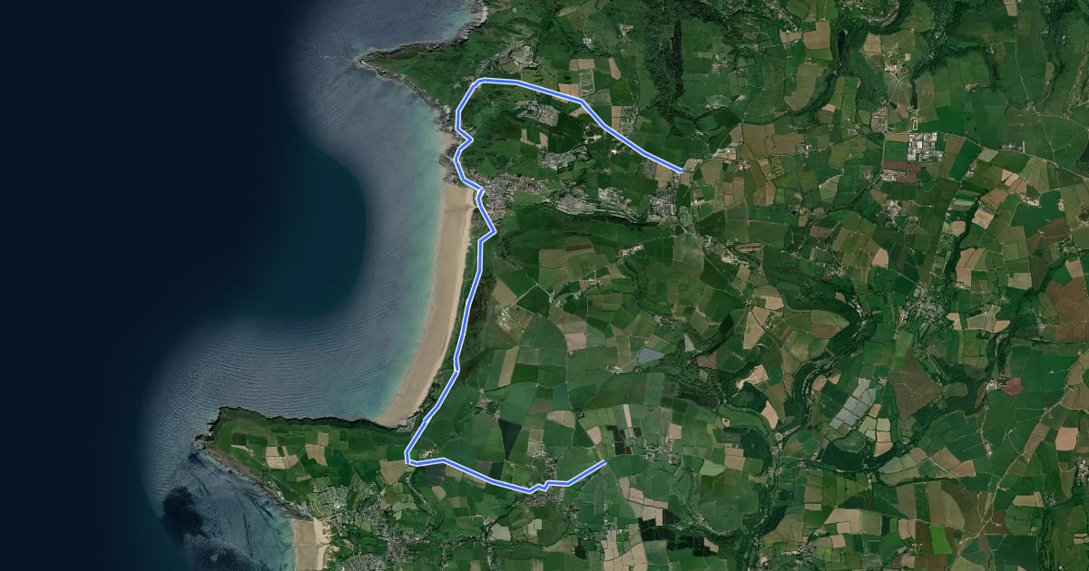 Маршрут National Cycle Network Route 278 на спутниковом снимке
