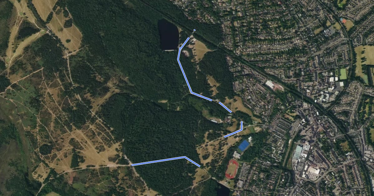 Маршрут National Cycle Network Route 534 на спутниковом снимке