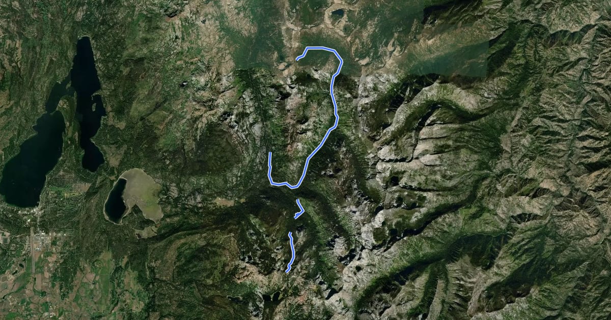 Маршрут National Forest Development 104 Pack на спутниковом снимке
