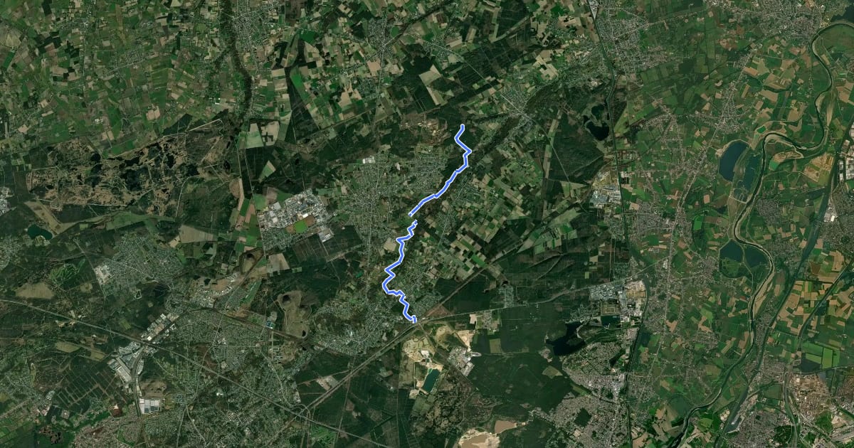 Маршрут National Park Trail Via Bosbeek на спутниковом снимке