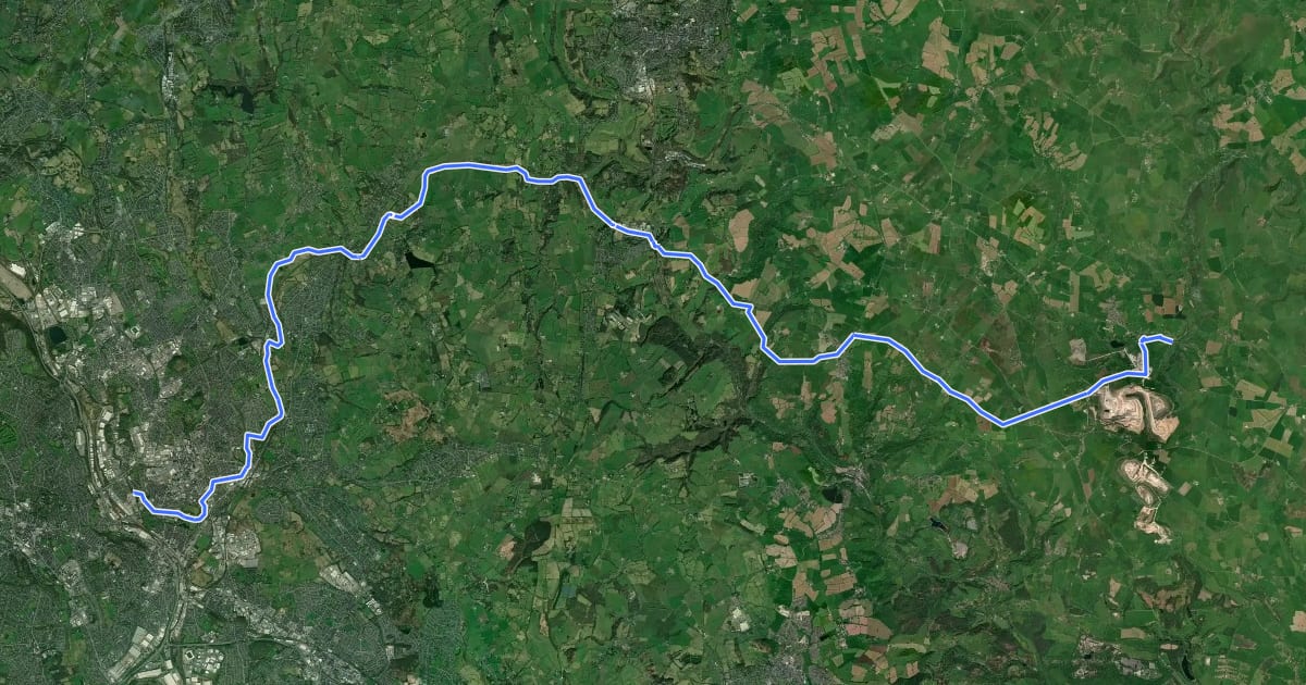 Маршрут National Route 550 на спутниковом снимке
