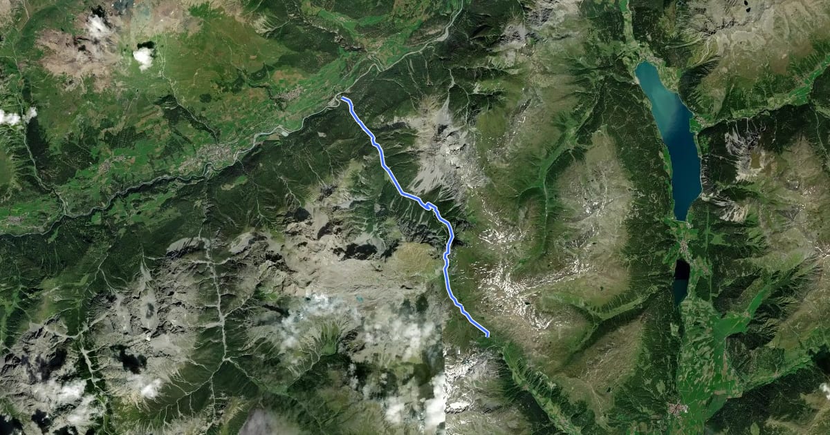 Маршрут Nationalpark Panoramaweg на спутниковом снимке