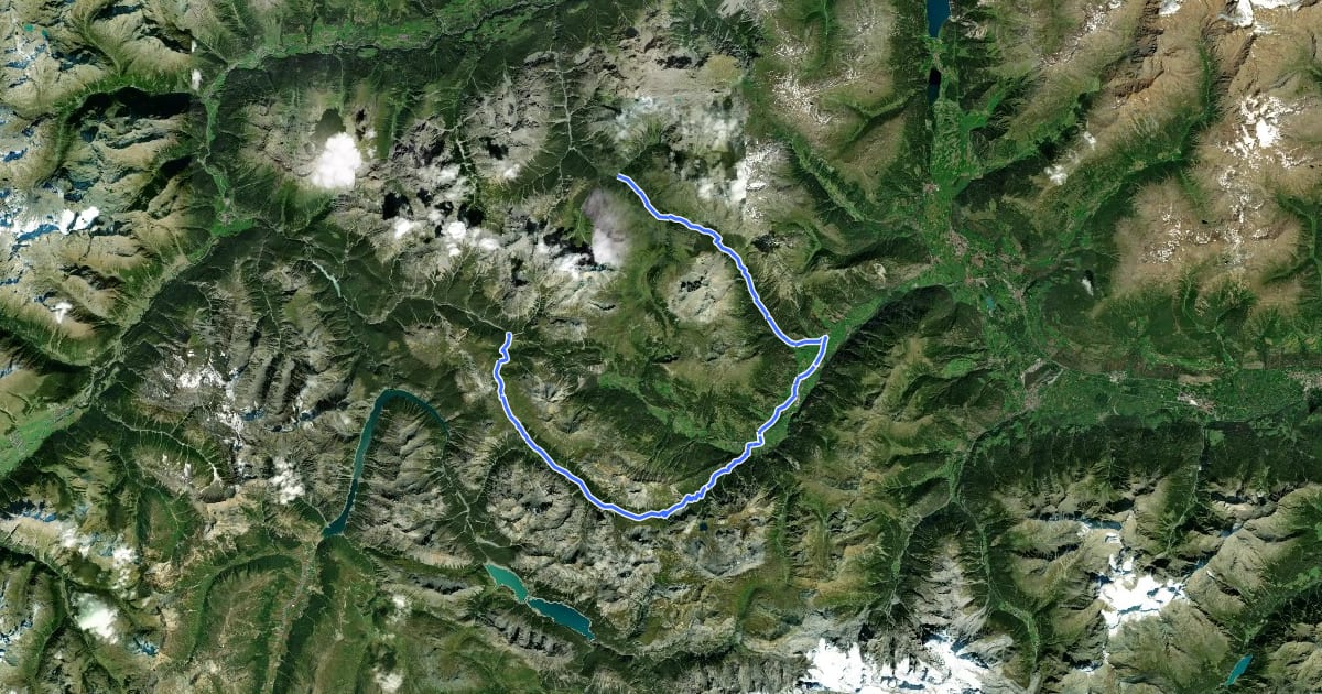 Маршрут Nationalpark Panoramaweg на спутниковом снимке