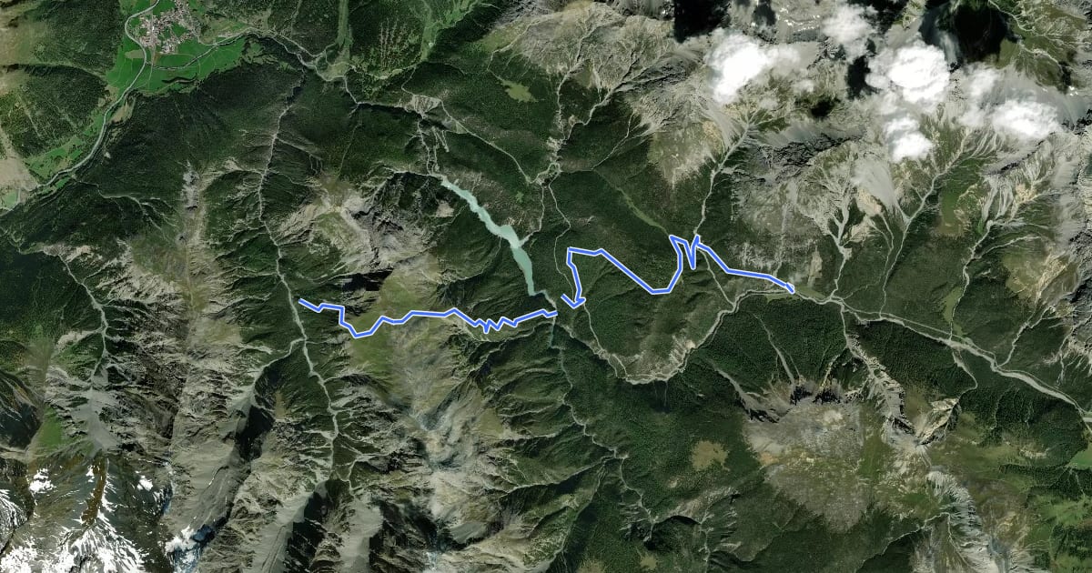 Маршрут Nationalpark Panoramaweg на спутниковом снимке