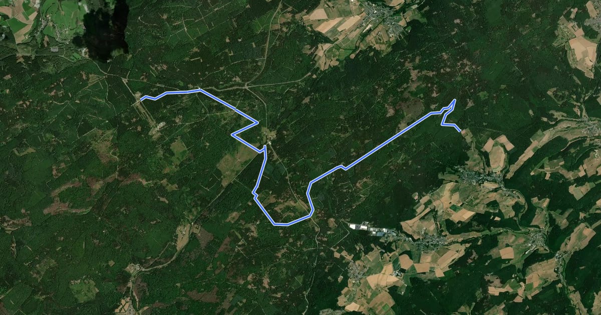Маршрут Nationalpark-Radquerung 6 на спутниковом снимке