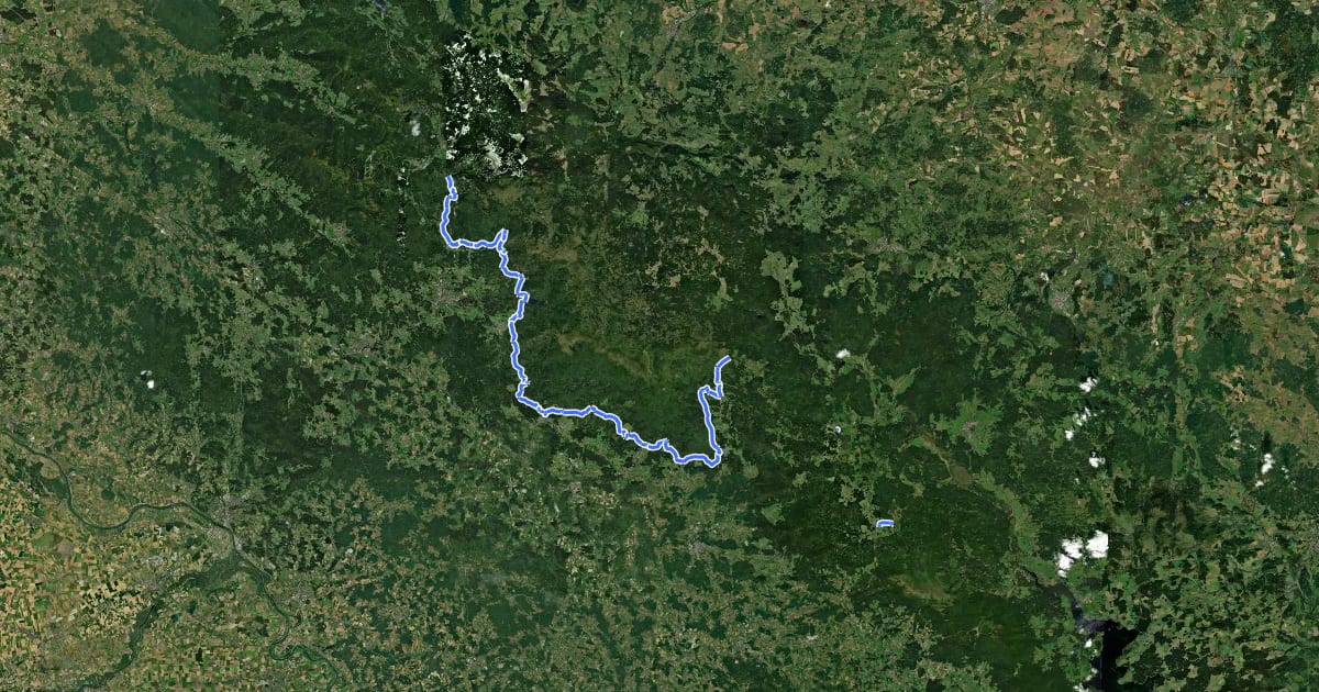 Маршрут Nationalpark-Radweg на спутниковом снимке
