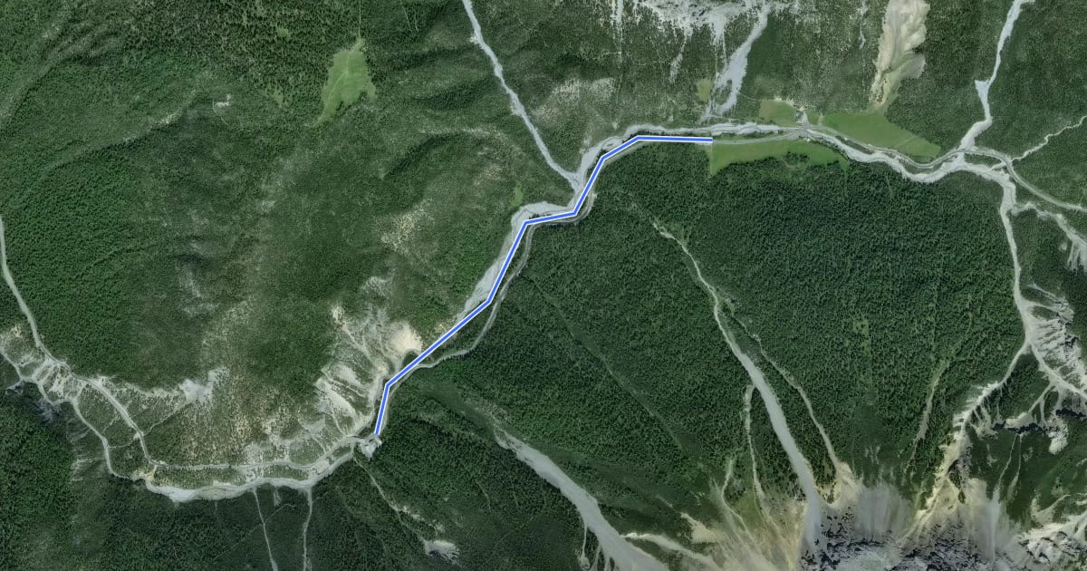 Маршрут Nationalpark Wanderroute 14 (Punt la Drossa - Il Fuorn) на спутниковом снимке