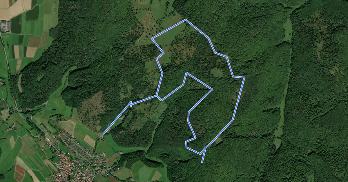 Маршрут Nationalparkrundweg Bösenberg-Route на спутниковом снимке