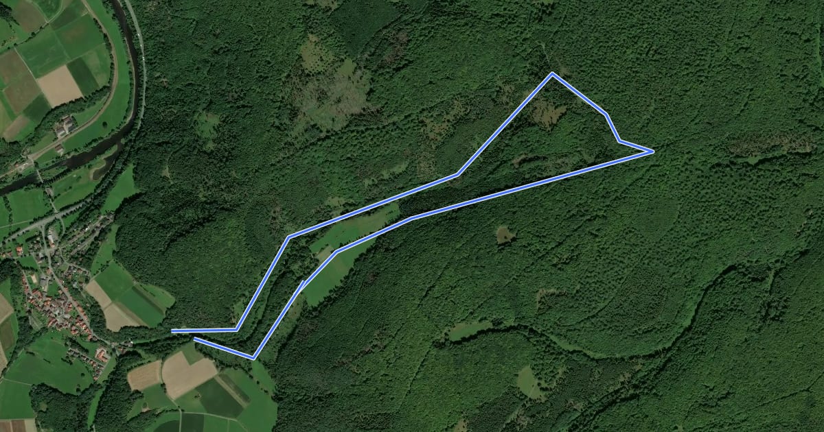 Маршрут Nationalparkrundweg Elsebach-Route на спутниковом снимке