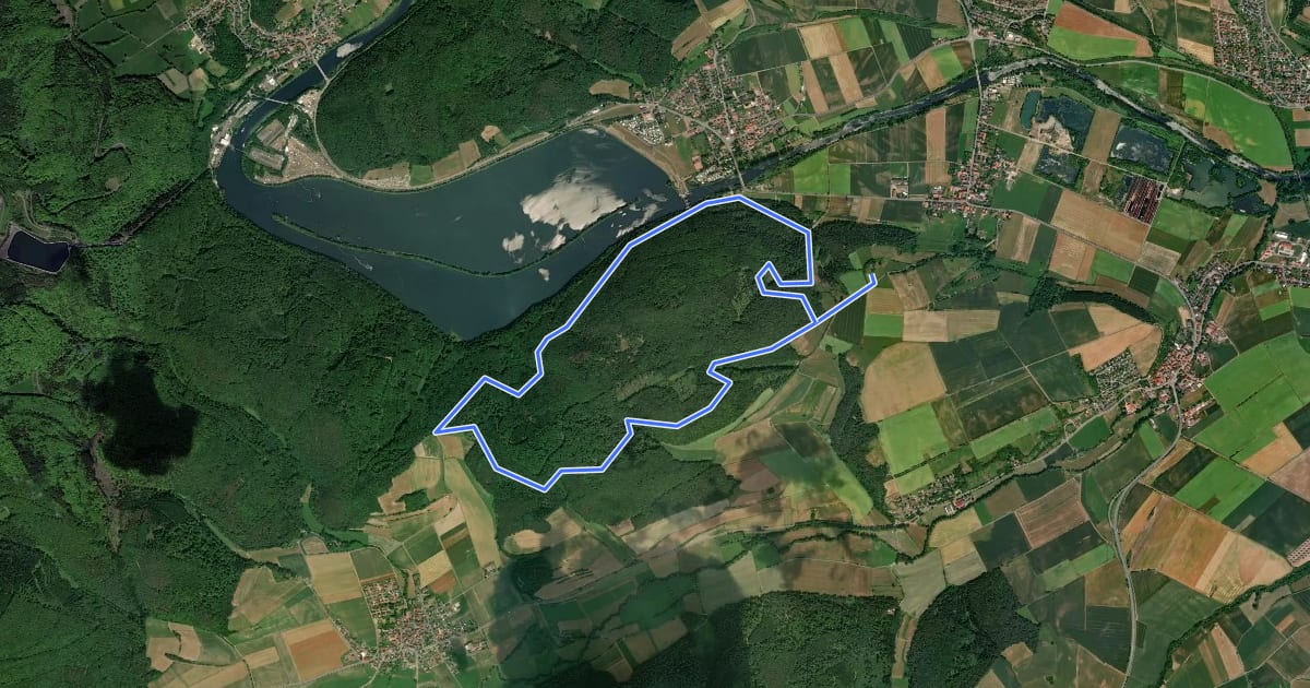 Маршрут Nationalparkrundweg Goldgräberpfad на спутниковом снимке