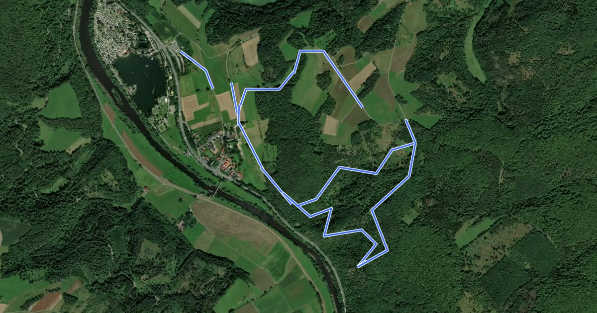 Маршрут Nationalparkrundweg Hagenstein-Route на спутниковом снимке
