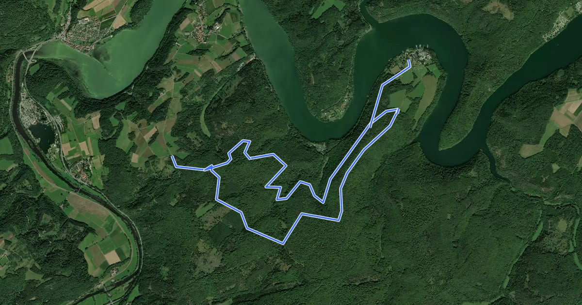 Маршрут Nationalparkrundweg Ringelsberg-Route на спутниковом снимке