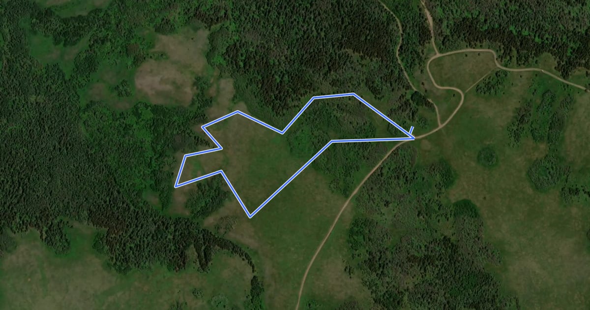 Маршрут Native Prairie Interpretive Trail на спутниковом снимке