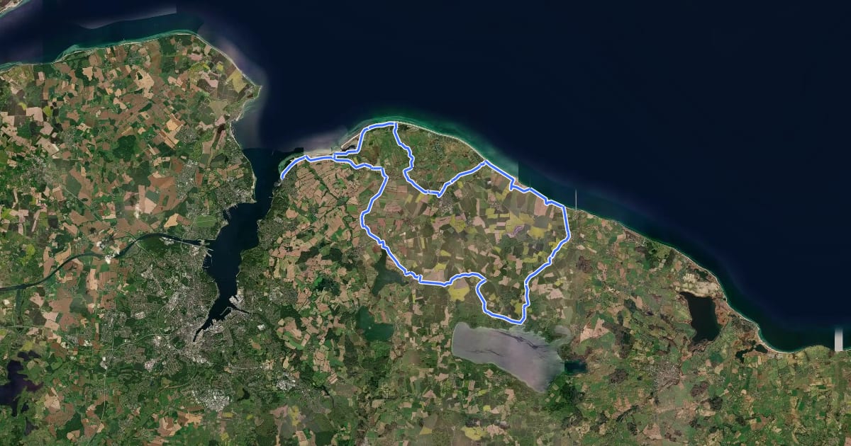 Маршрут Natur-Route на спутниковом снимке
