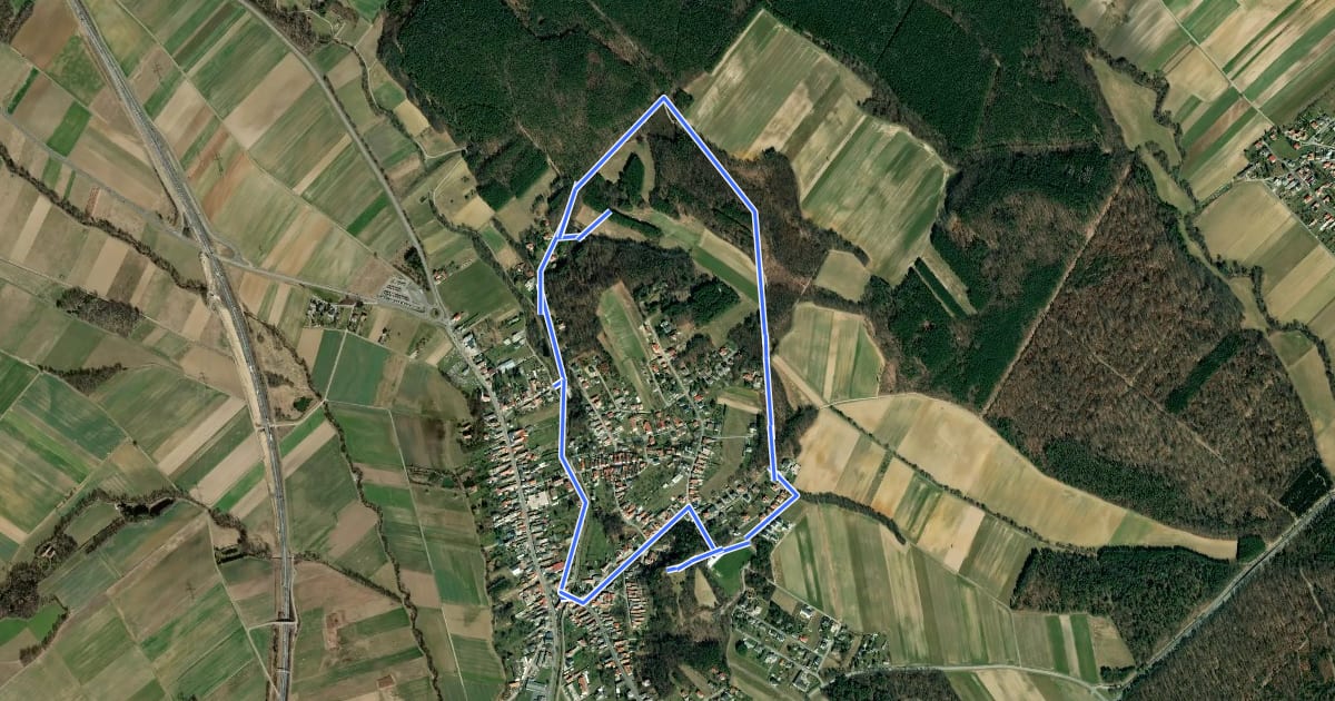 Маршрут Natur- und Kulturpfad Weppersdorf на спутниковом снимке