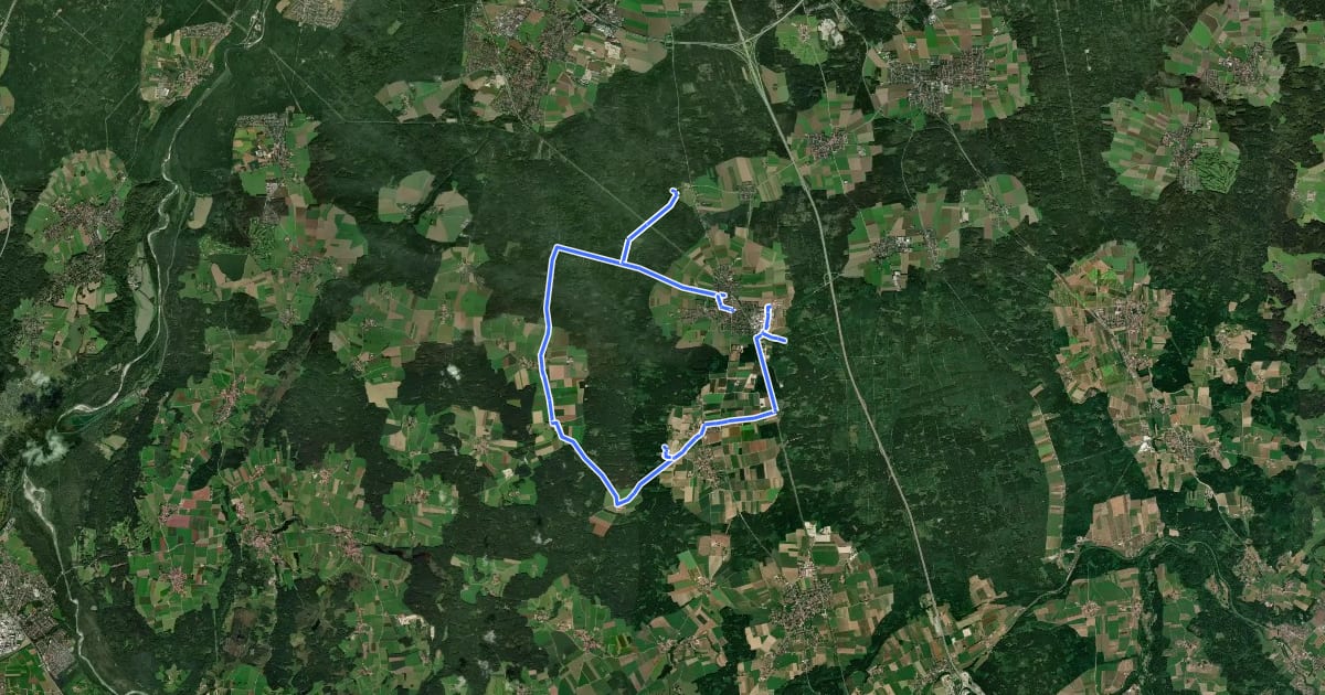 Маршрут Natur-Wanderweg Sauerlach на спутниковом снимке