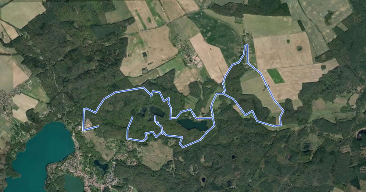 Маршрут Natura Trail на спутниковом снимке