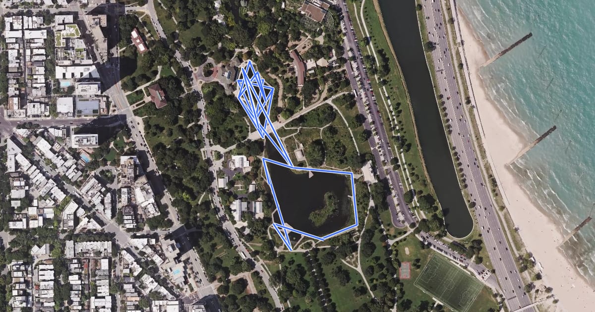 Маршрут Nature Boardwalk на спутниковом снимке