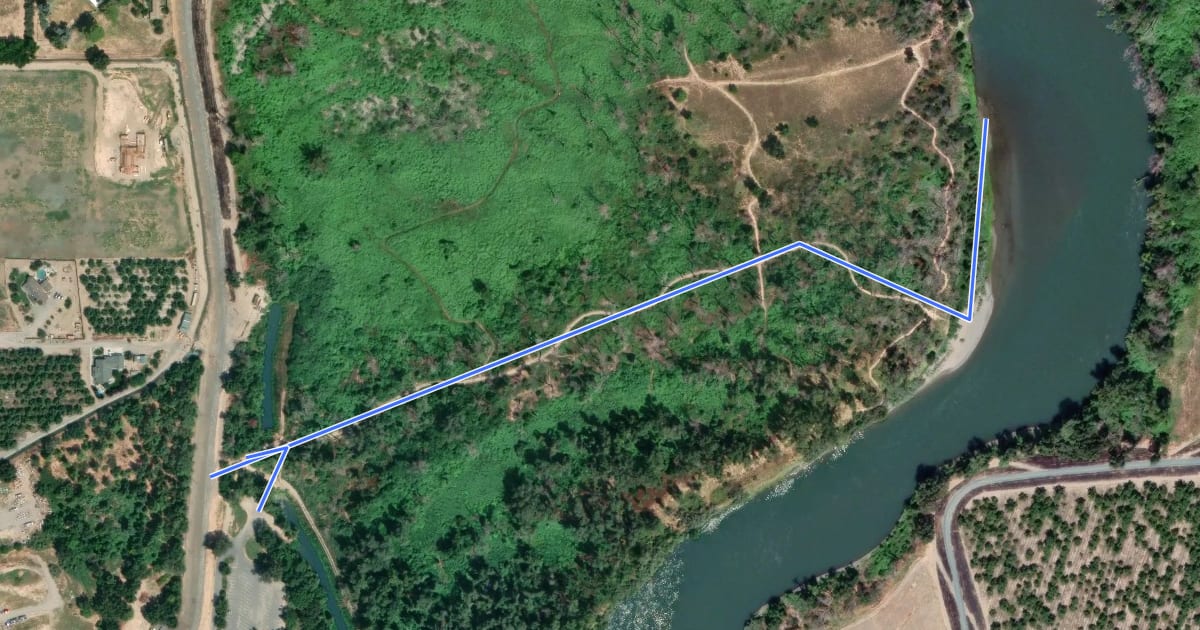 Маршрут Nature Trail на спутниковом снимке