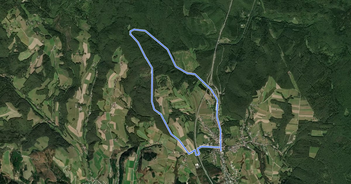 Маршрут Naturentdeckerweg (M33) на спутниковом снимке