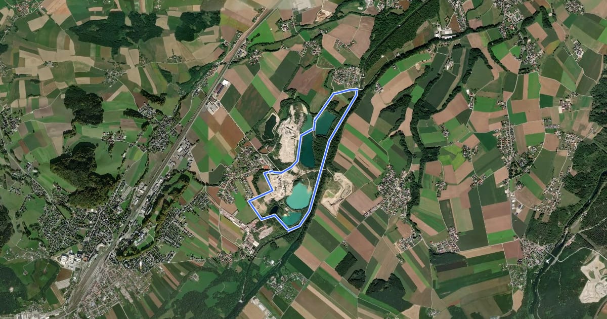 Маршрут Naturerlebnis Schottergrube - Großer Rundweg на спутниковом снимке