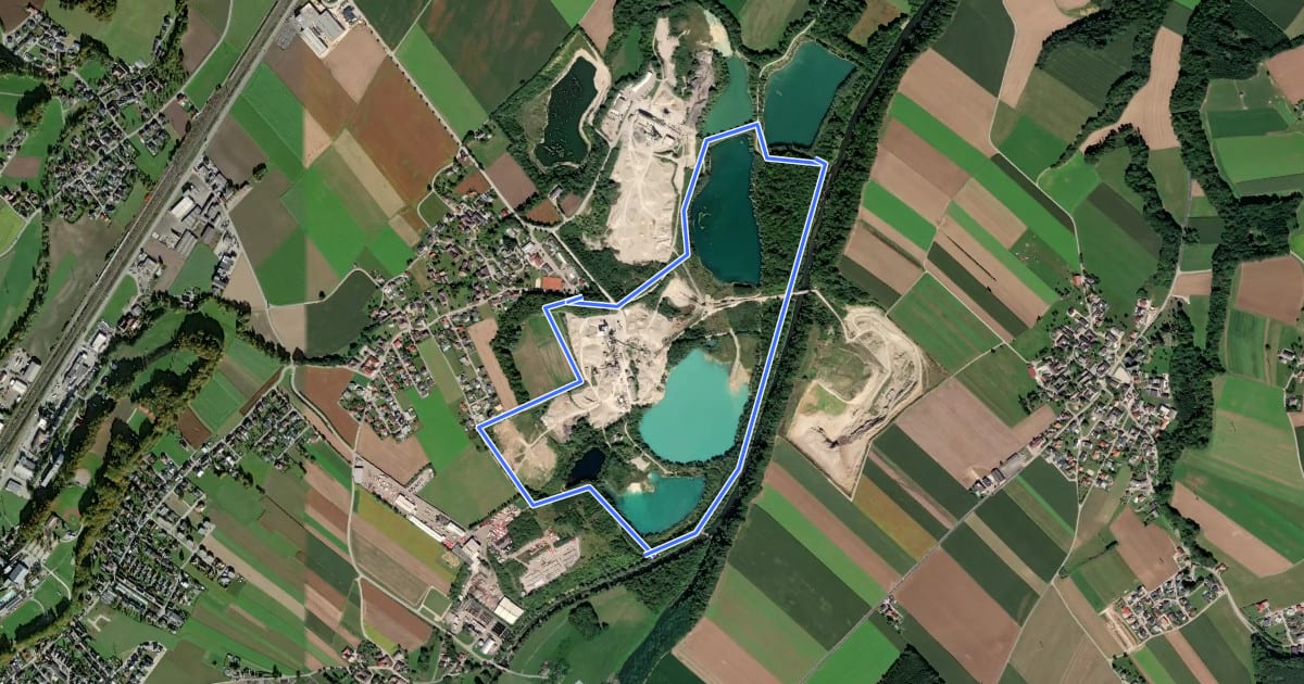 Маршрут Naturerlebnis Schottergrube - Kleiner Rundweg на спутниковом снимке