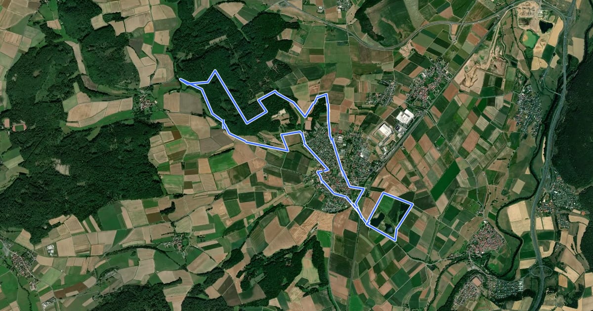 Маршрут Naturerlebnispfad Niederwalgern на спутниковом снимке