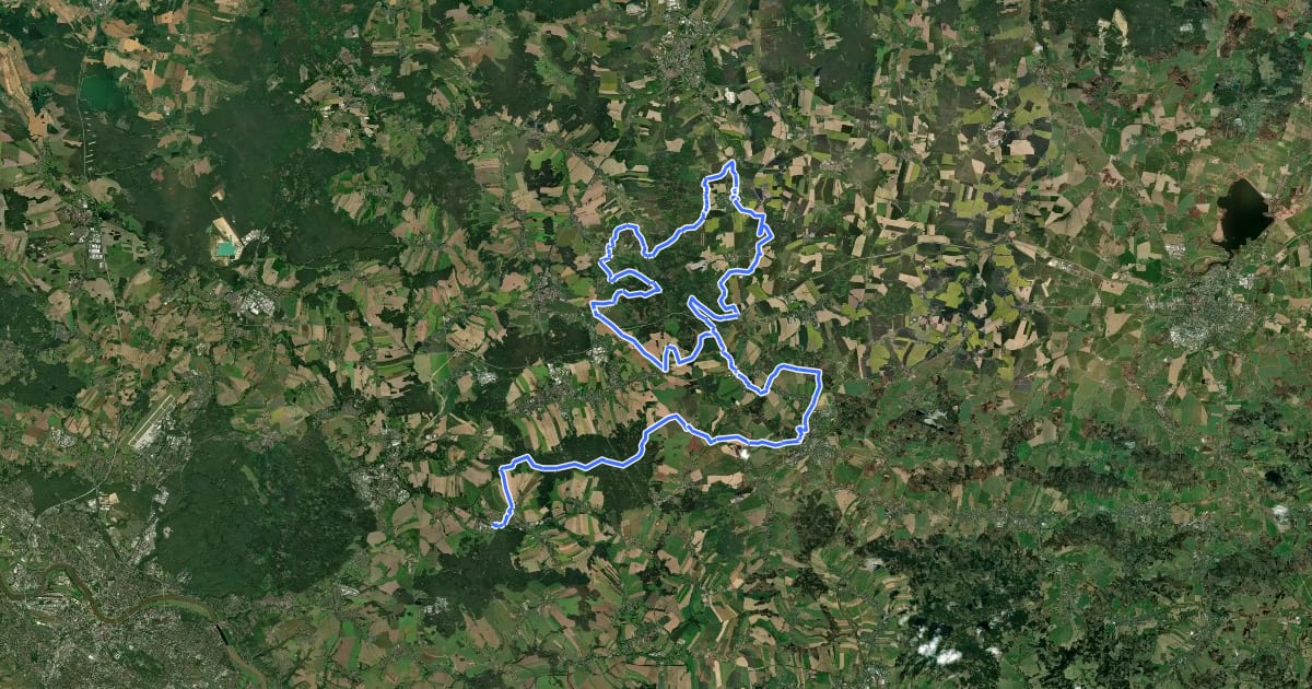 Маршрут Naturerlebnisroute на спутниковом снимке