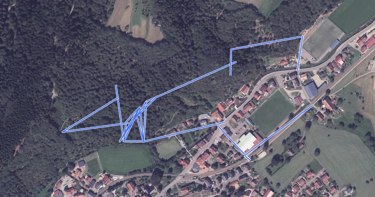 Маршрут Naturerlebnisspfad Oberharmersbach на спутниковом снимке