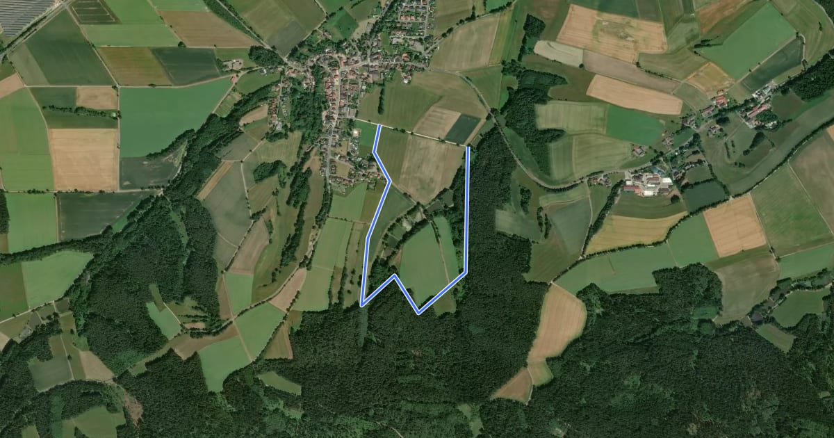 Маршрут Naturerlebnisweg Klingenbachtal на спутниковом снимке