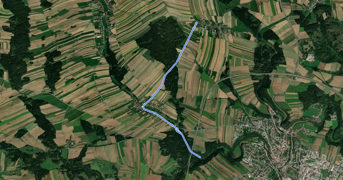 Маршрут Naturfreundeweg 10 на спутниковом снимке