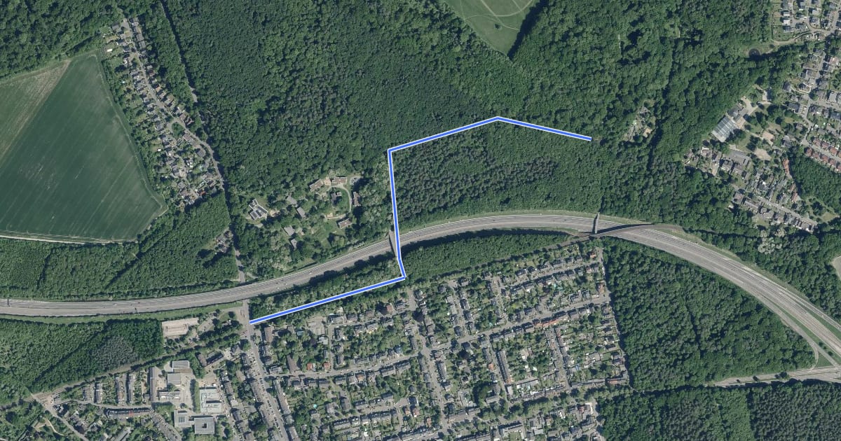 Маршрут Naturfreundeweg Brück - Hardt на спутниковом снимке