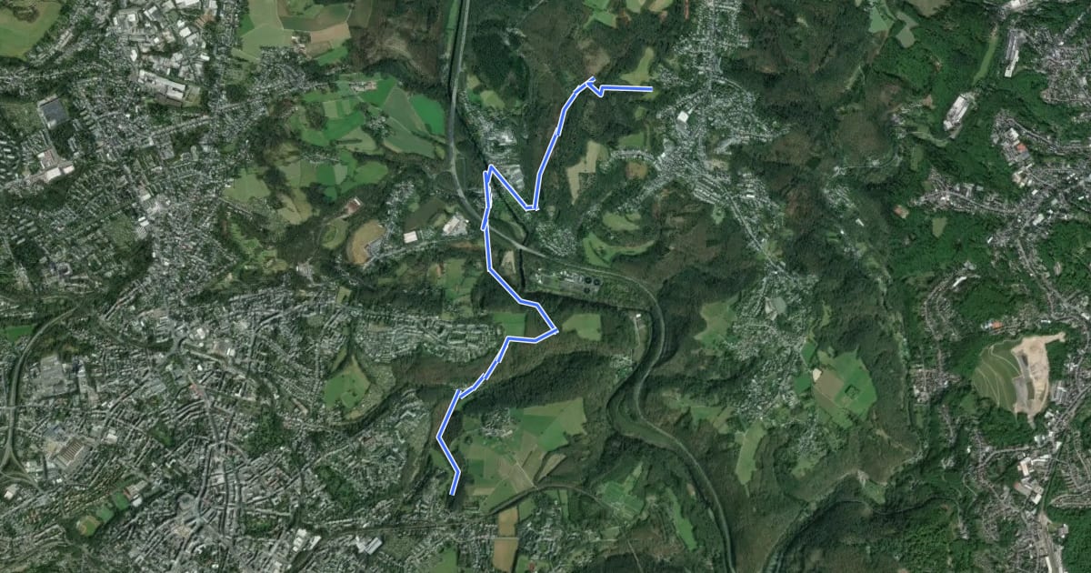 Маршрут Naturfreundeweg Hülsberg-Theegarten на спутниковом снимке