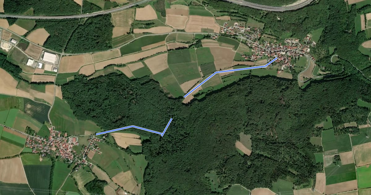 Маршрут Naturfreundeweg: Würgau - Demmelsdorf на спутниковом снимке