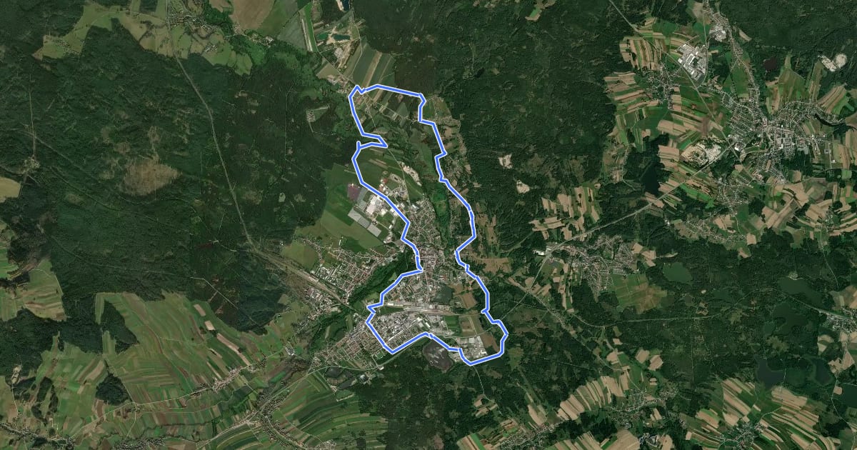 Маршрут NatURknallweg на спутниковом снимке