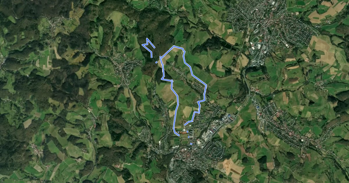 Маршрут Naturkundlicher Wanderweg Mörlenbach на спутниковом снимке
