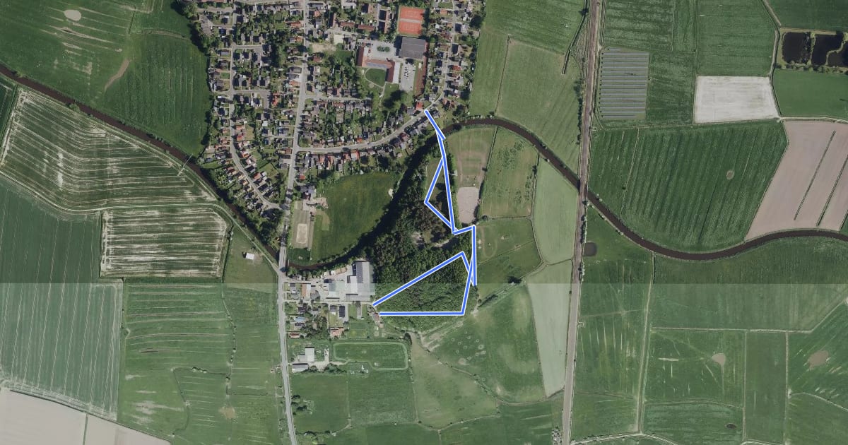 Маршрут Naturlehrpfad Meldorf Süderau на спутниковом снимке