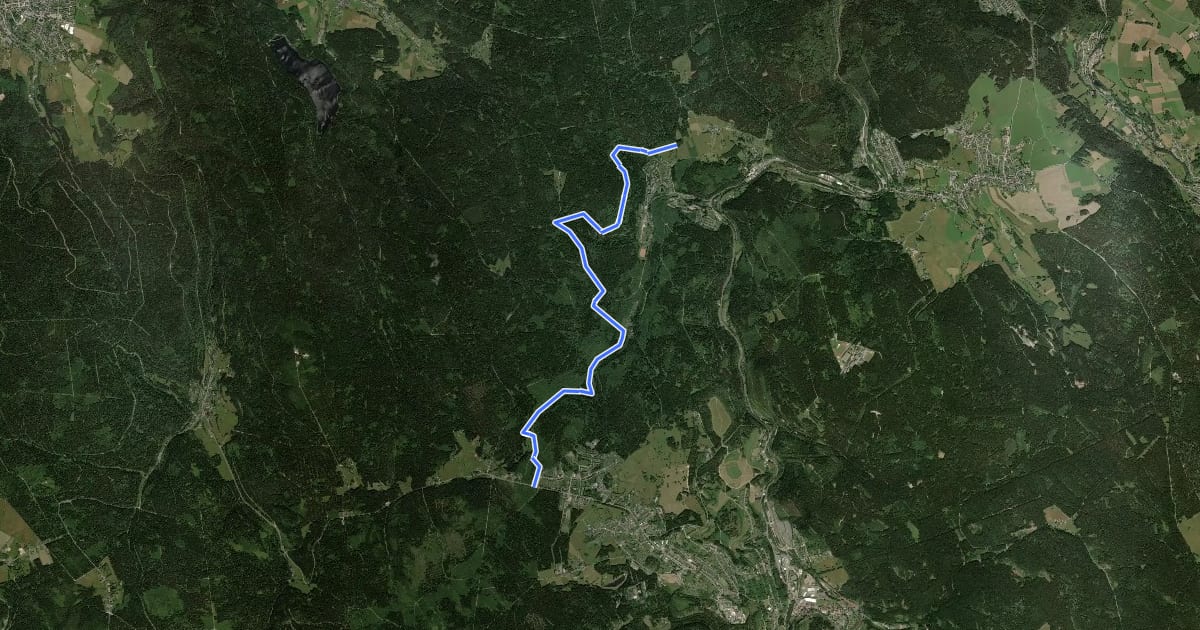 Маршрут Naturlehrpfad Steinbachtal на спутниковом снимке