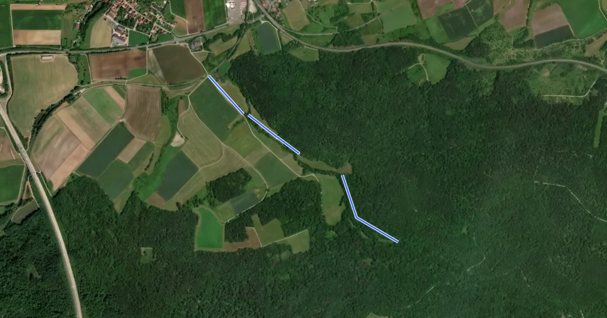 Маршрут NaturLehrPfad Tiefenbach на спутниковом снимке