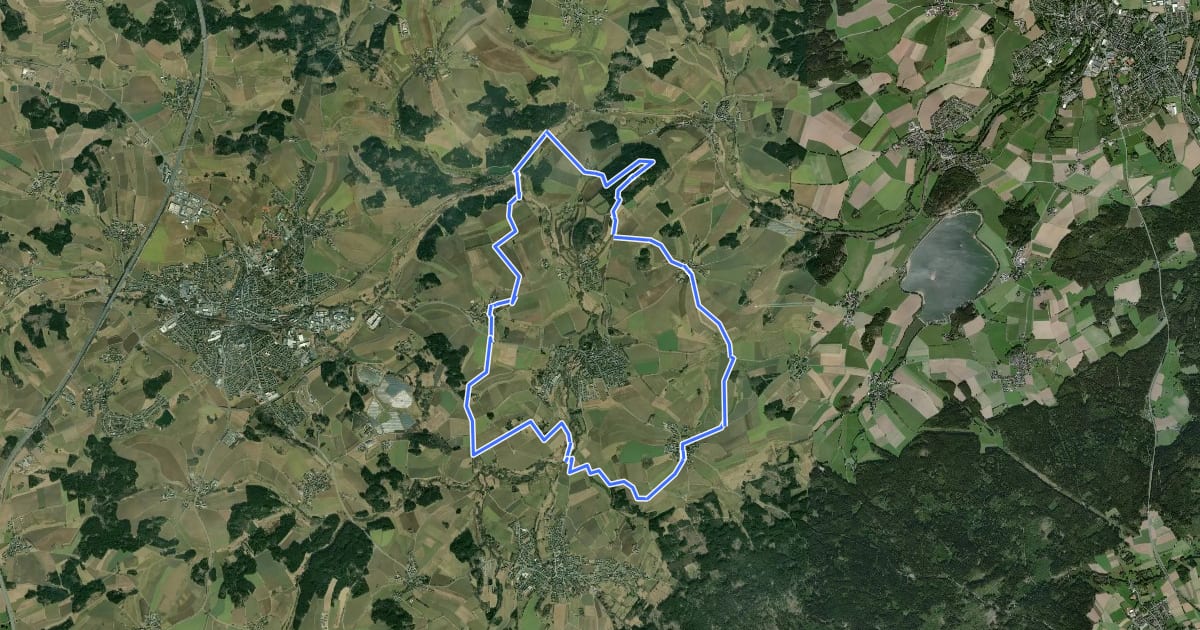 Маршрут Naturlehrpfad Weißdorf на спутниковом снимке