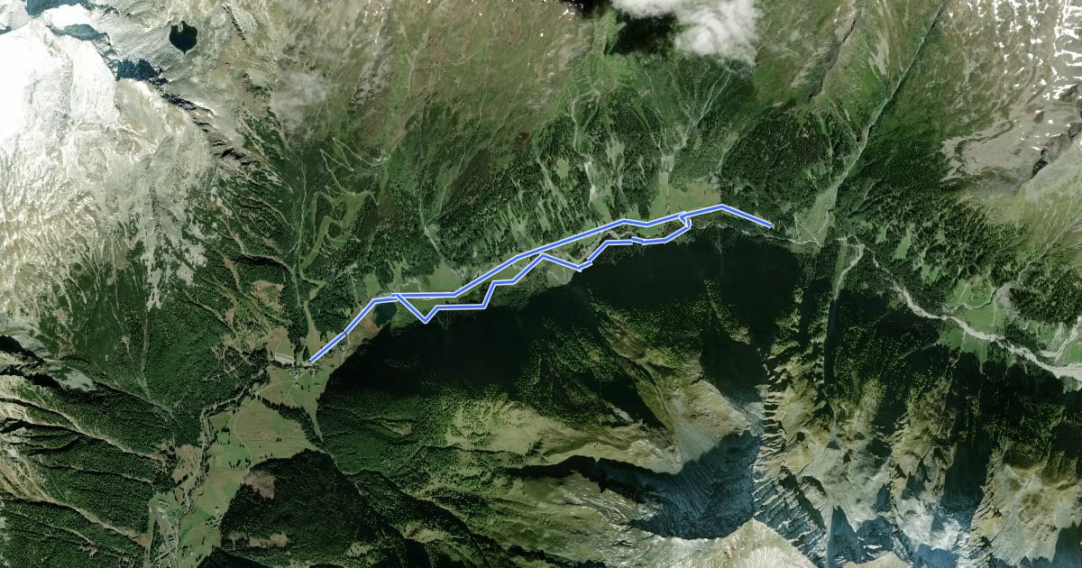Маршрут Naturlehrweg Seebachtal - Stappitzer See на спутниковом снимке