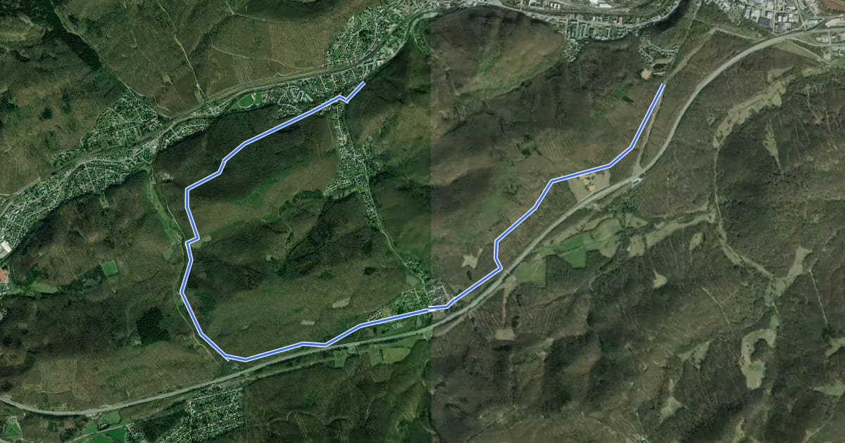 Маршрут Naturpark - Dambach - Baunzen на спутниковом снимке