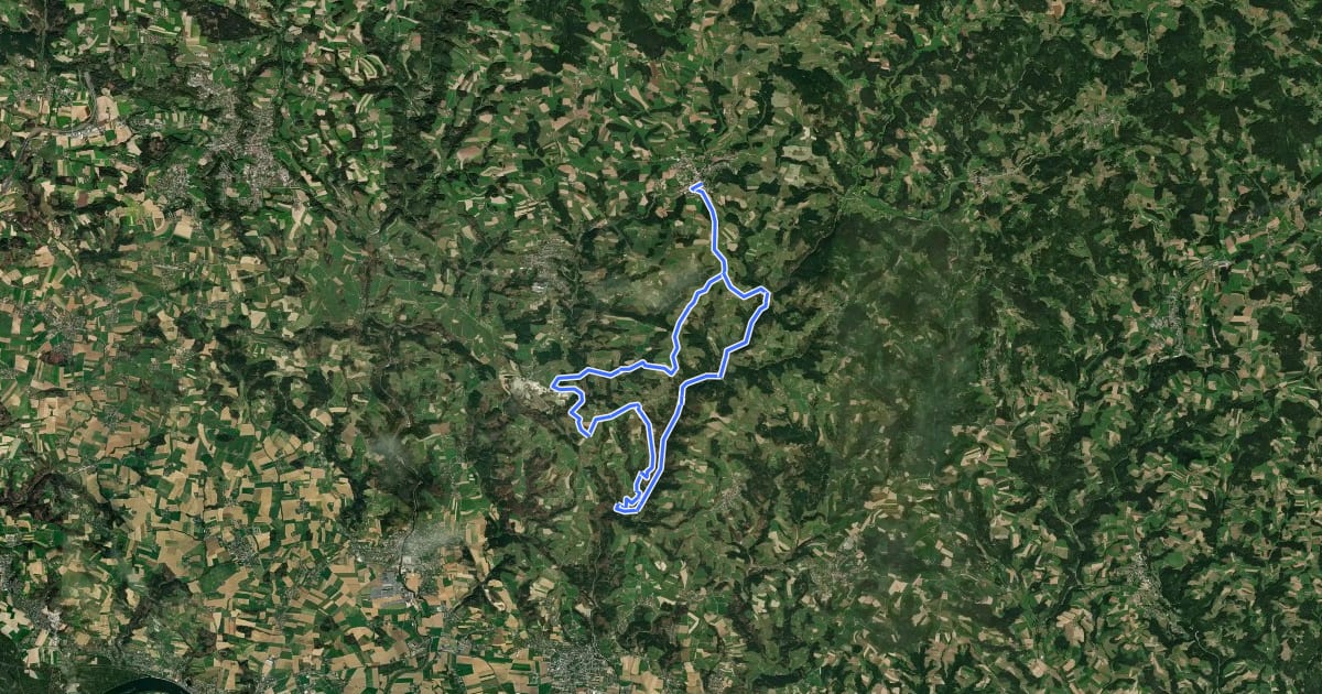 Маршрут Naturpark Mühlviertel Radweg (2) на спутниковом снимке
